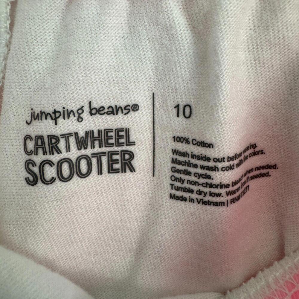 Jumping Beans Girl’s Size 10 Pink White Tie Dye Striped Cartwheel Scooter Skirt - Picture 4 of 6